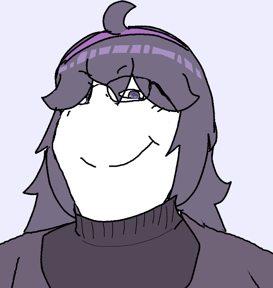 gapejak, female gapejak, femjak, closed mouth, female, glasses, hair, hex maniac, looking at you, purple eyes