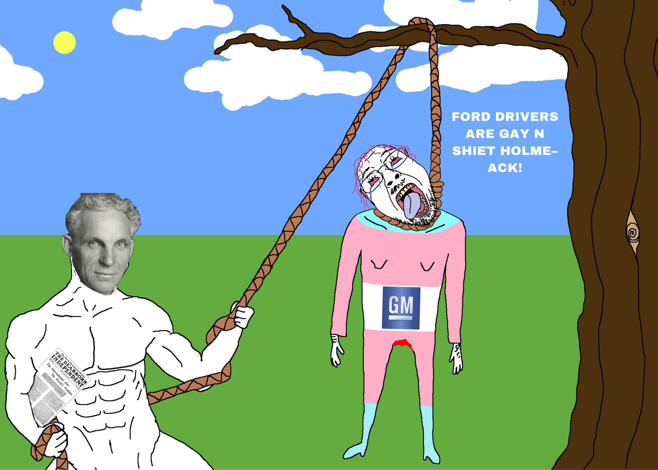 sectionalism, bernd, hanging troonjak, troonjak, ack, arm, blood, bloodshot eyes, buff, cloud