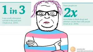 seriousjak, closed mouth, clothes, crossed arms, glasses, hair, infographic, lipstick, serious, soyjak