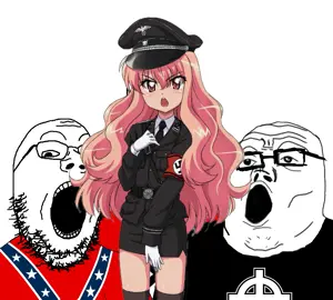 gapejak, markiplier soyjak, tony soprano soyjak, soyjak trio, 3soyjaks, anime, arm, celtic cross, clothes, confederate