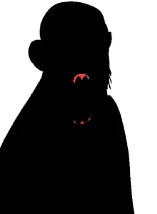 feraljak, dark, ear, open mouth, red teeth, soyjak, stubble