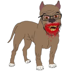 feraljak, animaljaks, animal, blood, bloodshot eyes, brown skin, dog, dog ear, ear, evil