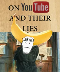markiplier soyjak, neutralplier, banana, clothes, food, foodjak, fruit, glasses, looking at you, martin luther