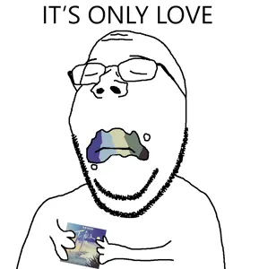 gapejak, wholesome soyjak, its over, arm, closed eyes, closed mouth, eating, frown, glasses, hands