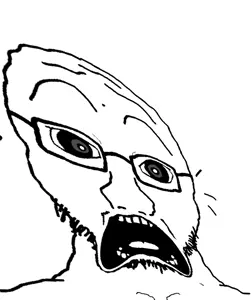 soyak, doctos, doctos front, soyak front, distorted, front view, glasses, looking at you, open mouth, scared