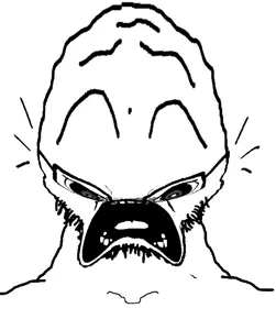 soyak, doctos, doctos front, soyak front, distorted, eyebrows, forehead lines, glasses, monochrome, open mouth