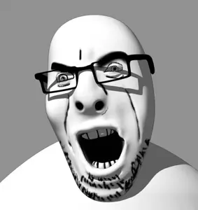 cobson, 3d, blender, glasses, open mouth, shadow, stubble