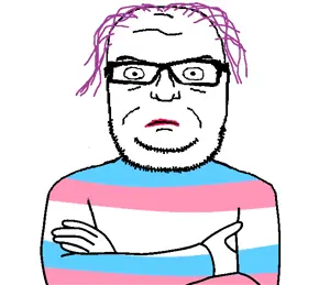 seriousjak, angry, arm, closed mouth, clothes, crossed arms, glasses, hair, lipstick, serious