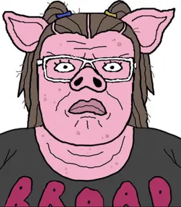 seriousjak, acne, angry, animal, brown hair, closed mouth, clothes, ear, fat, female