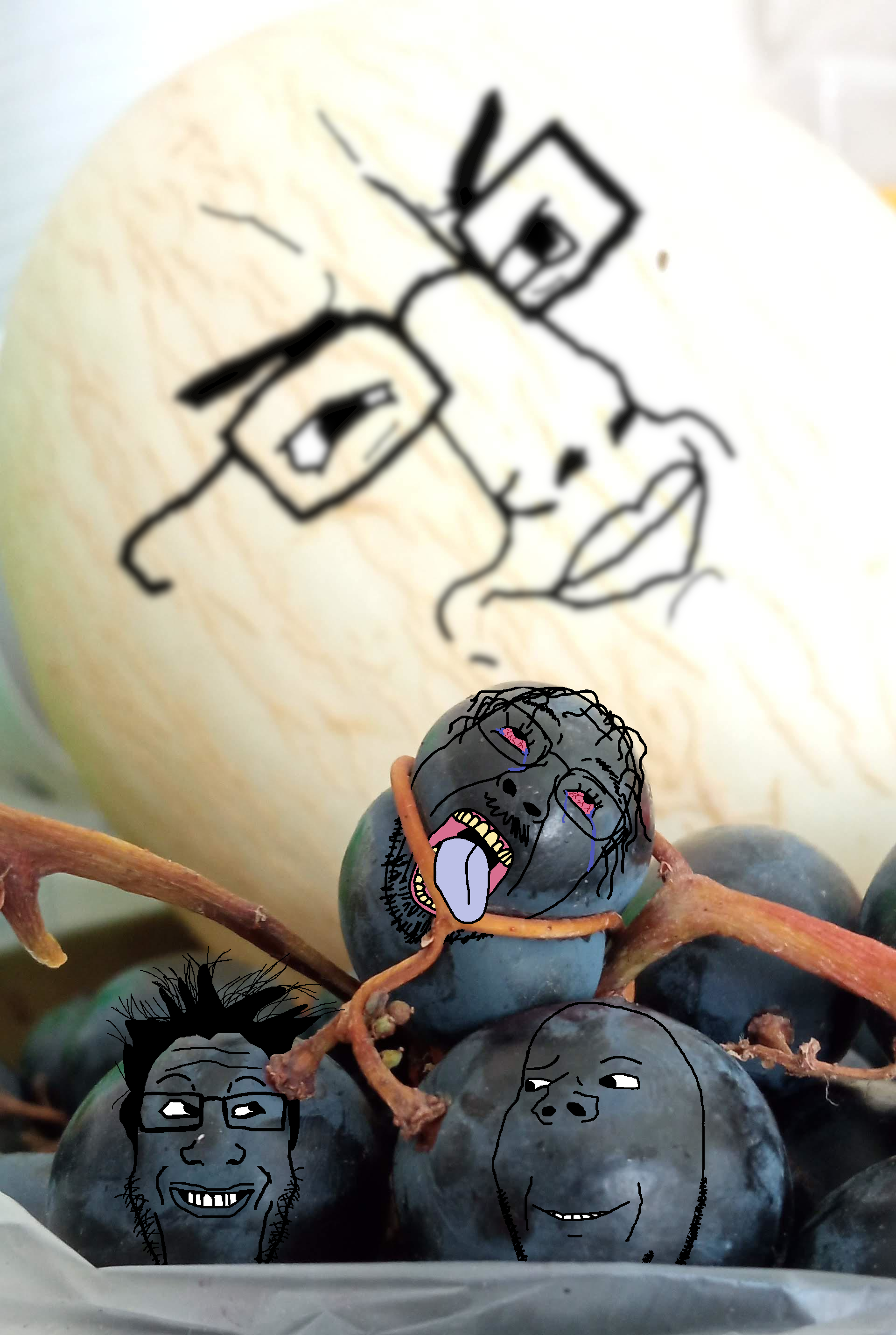 bernd, chudjak, gapejak, markiplier soyjak, hanging troonjak, troonjak, 4soyjaks, ack, bloodshot eyes, closed mouth