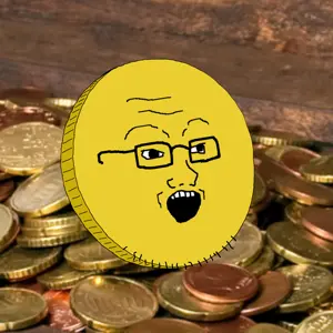 absurdres coin currency glasses gold irl open mouth soyjak yellow-2693.png