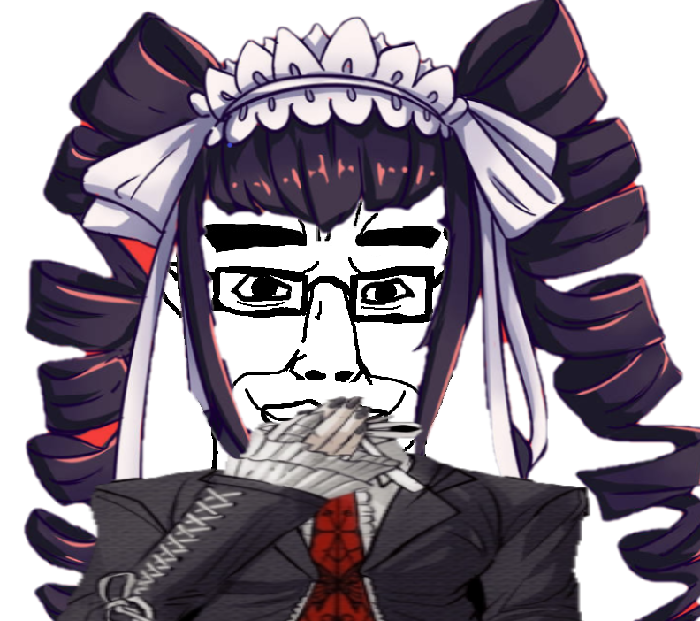 chudjak, chudjak front, trigger happy havoc, anime, arm, cecefem, celestia ludenberg, chud, closed mouth, clothes