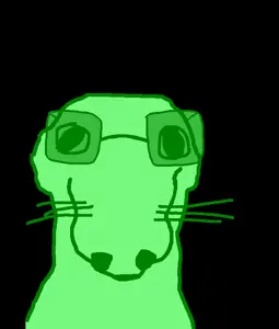 dogjak, glowie, animal, dog, dog ear, ear, glasses, glowing, green, green skin