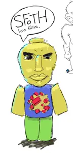 chudjak, big lips, blue skin, green skin, lego, lips, noob, shadow, soyjak, speech bubble