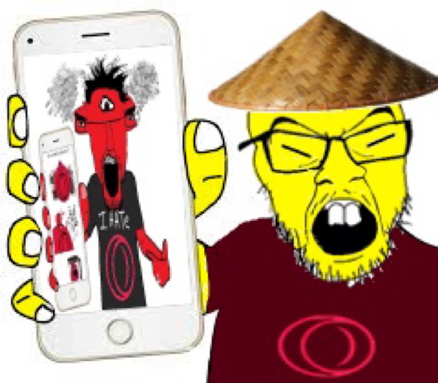 chudjak, feraljak, markiplier soyjak, shirtjak, angry, beard, china, chinese spyware, clothes, glasses
