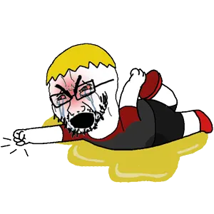 nate higgers, soyak, natejak, angry, animated, blonde hair, bloodshot eyes, clothes, crying, fist