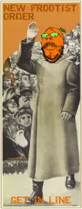 gapejak, mustached gapejak, fnwo, mustache, orange skin, poster, propaganda, trenchcoat, united states, froot