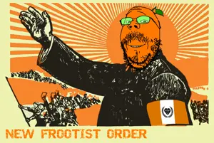 gapejak, mustached gapejak, fnwo, food, frootist new order, fruit, glasses, mao zedong, mustache, orange (fruit)