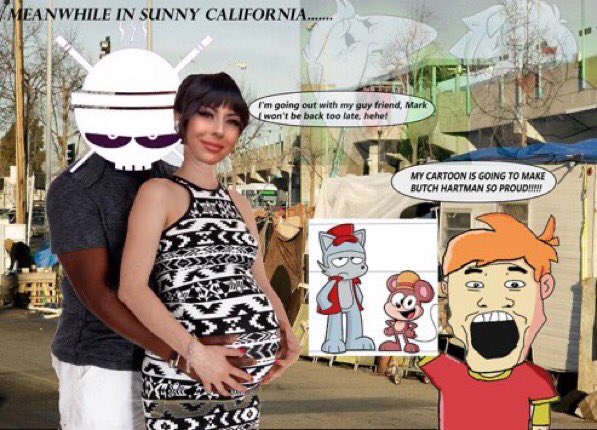 markiplier soyjak, black skin, bone, bones, butch hartman, cuck, cuckoldry, female, irl background, ls mark