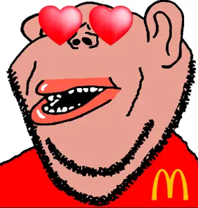 impish soyak ears, impish amerimutt, amerimutt, heart eyes, mcdonalds