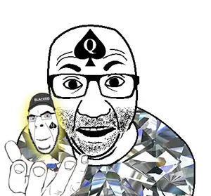 cobson, el perro rabioso, 2soyjaks, clothes, gem, glasses, glowing, hands, perro hold, queen of spades