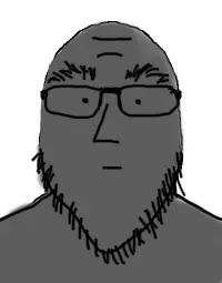 flartson, bot, closed mouth, flart, glasses, gray, gray skin, npc, small eyes, stubble