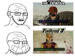 soyak, soyak (concerned), thing japanese, bald, beard, ear, fallout 3, fallout new vegas, glasses, open mouth