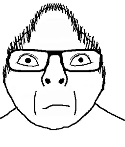 flartson, flartball, closed mouth, glasses, imp, soyjak