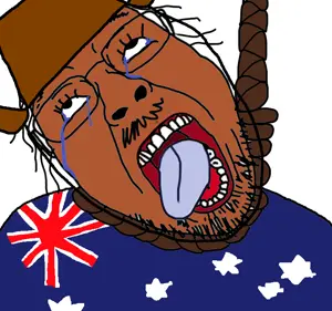 bernd, hanging troonjak, troonjak, ack, australia, brown skin, clothes, crying, flag, glasses