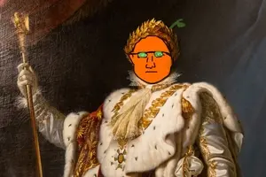 napjak, classical art parody, emperor, napoleon, orange hair, froot