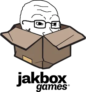 soyak, box, glasses, hiding, jackbox, logo, pun, soyjak, stubble, text