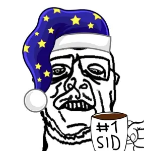 sidson, clothes, coffee, cup, drink, glasses, hands, hat, nightcap, text