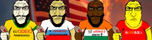 bernd, markiplier soyjak, science lover, amerimutt, punisher face, anti mutt, black skin, brazil, brics, brown skin