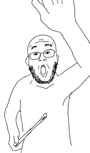 kooljak, ear, glasses, holding object, nintendo, nintendo switch, open mouth, soyjak, stubble, video game