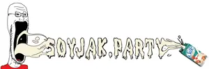 soyak, glasses, open mouth, red eyes, silk soymilk, soy milk, soyjak, soyjak party, stubble, text