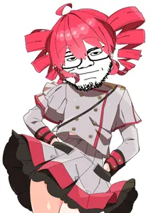 teto kasane, redditjak, anime, clothes, dress, glasses, hair, pink hair, raised eyebrow, smug