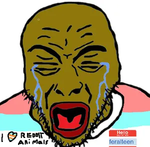 rupturejak, angry, brown skin, crying, heart, i heart nigger, open mouth, soyjak, stubble, text