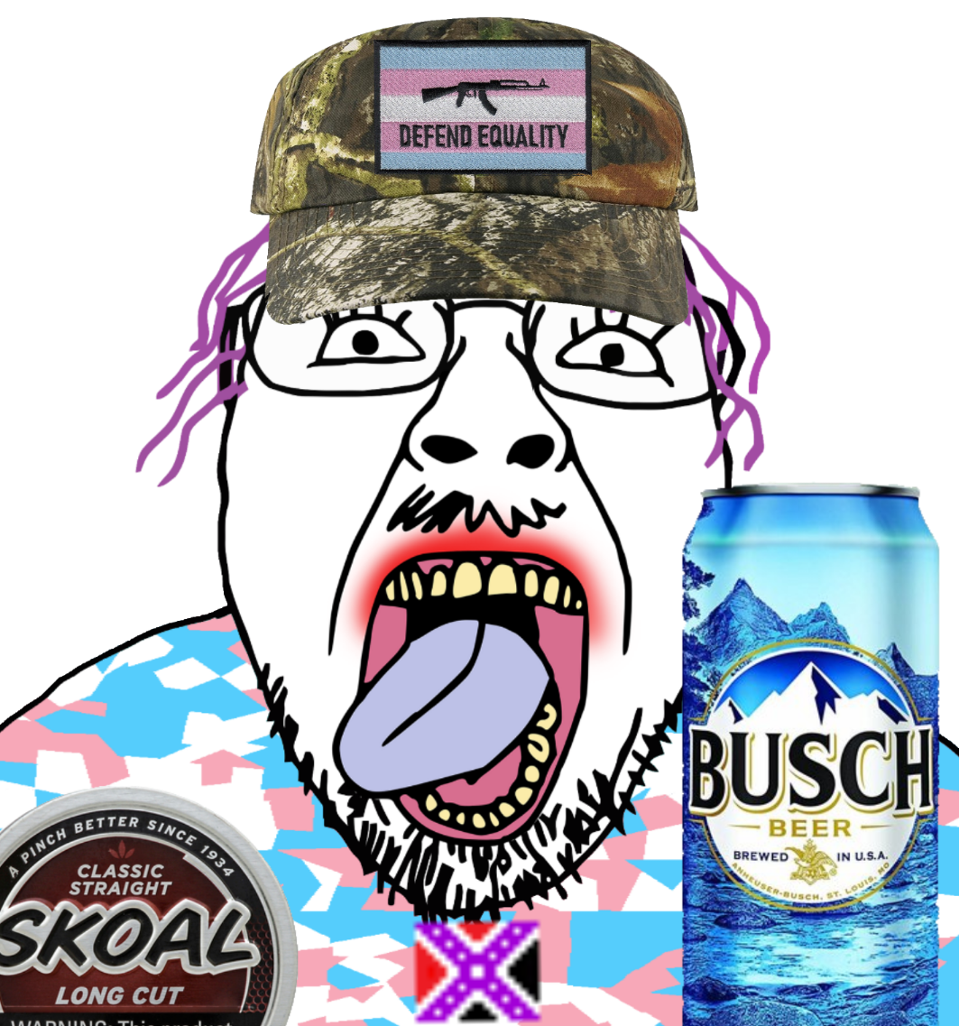 bernd, alcohol, baseball cap, beer, blonde hair, busch, camouflage, cap, chewing tobacco, clothes