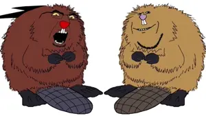 cobson, impish soyak ears, 2soyjaks, angry, animal, beaver, buck teeth, cartoon, closed mouth, daggett