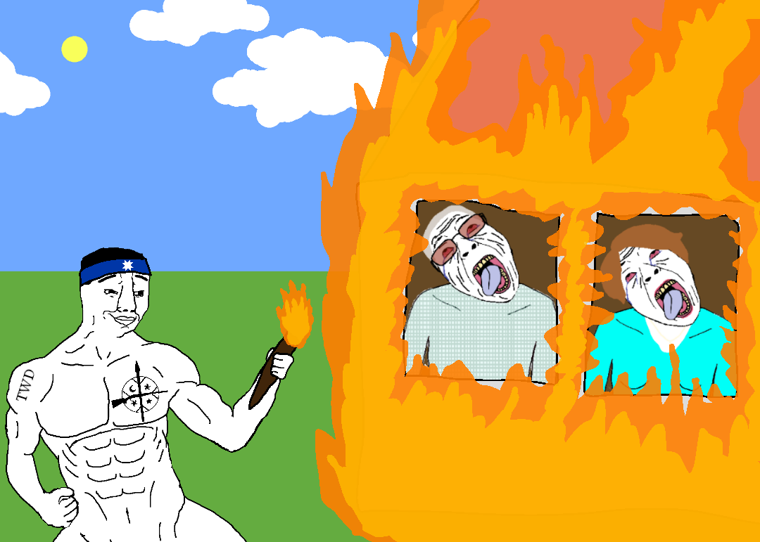 bernd, chudjak, 2soyjaks, arm, arson, blonde hair, bloodshot eyes, buff, celestino córdova, clothes