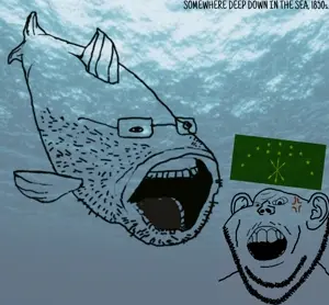 feraljak, impish soyak ears, soyfish, 2soyjaks, angry, circassian, flag, glasses, merge, stubble