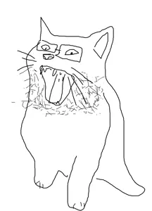 wojak, unknown, animal, bakounine, black and white, cat, cat ears, ear, ears, nemo