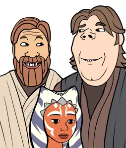 obi wan anakin ahsoka soyjak buck breaking.png