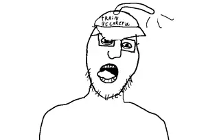 graftedswansonjak, cap, clothes, glasses, hat, open mouth, stubble, white background