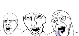 cobson, tungy, walker, narge, 3soyjaks, autism, autism speaks, beard, distorted, glasses