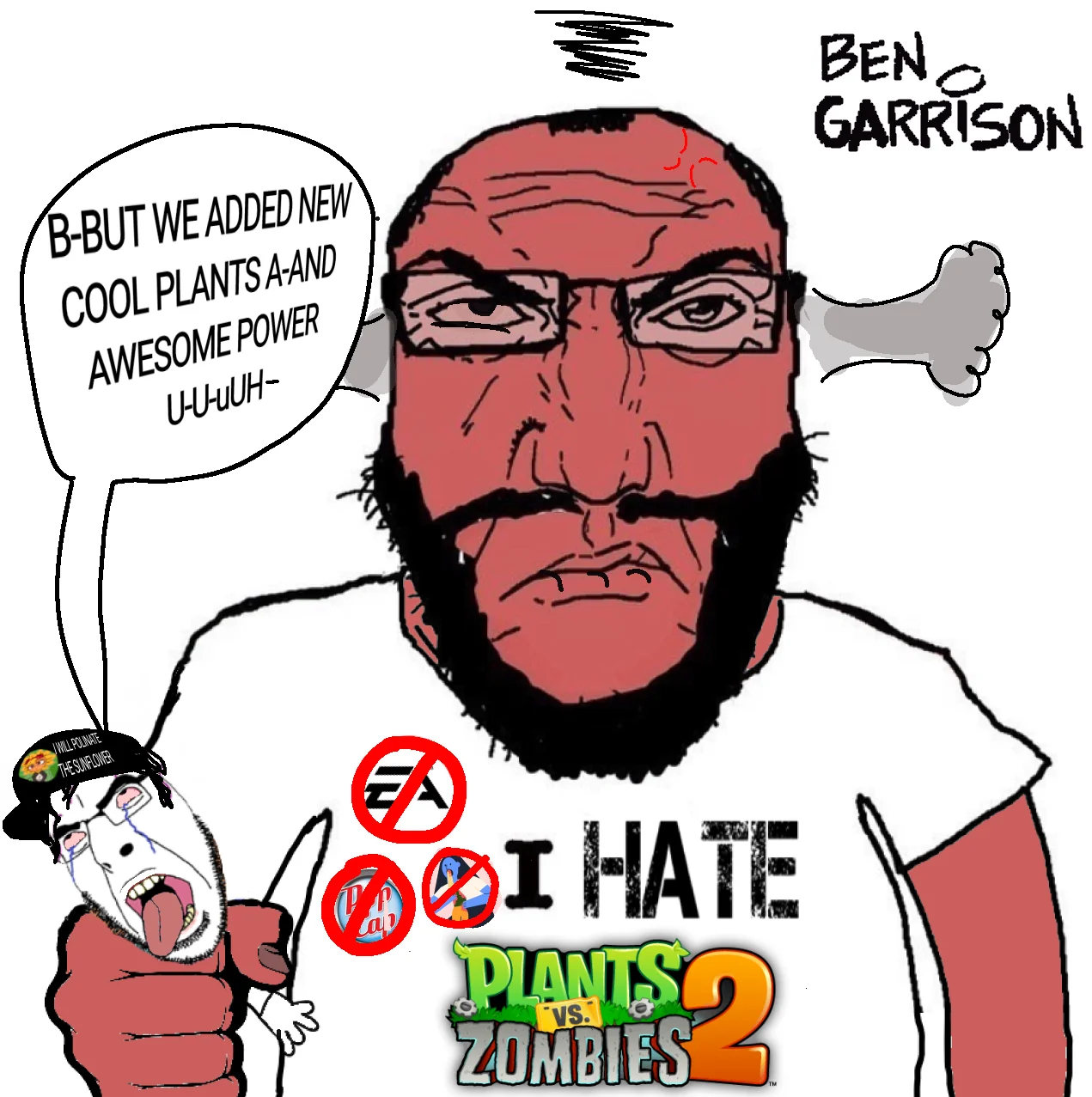 cobson, markiplier soyjak, science lover, punisher face, 2soyjaks, ack, anger mark, angry, arm, beard