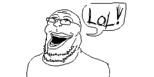 unknown, glasses, laughing, lol, oekaki, open mouth, speech bubble, stubble