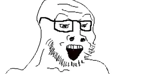 pandrew, forehead mark, glasses, raised eyebrows, stubble, uncolored skin, white background