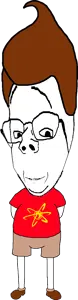 jimmy neutron, gapejak, rand, wholesome soyjak, atom, big head, brainful, cartoon, clothes, glasses