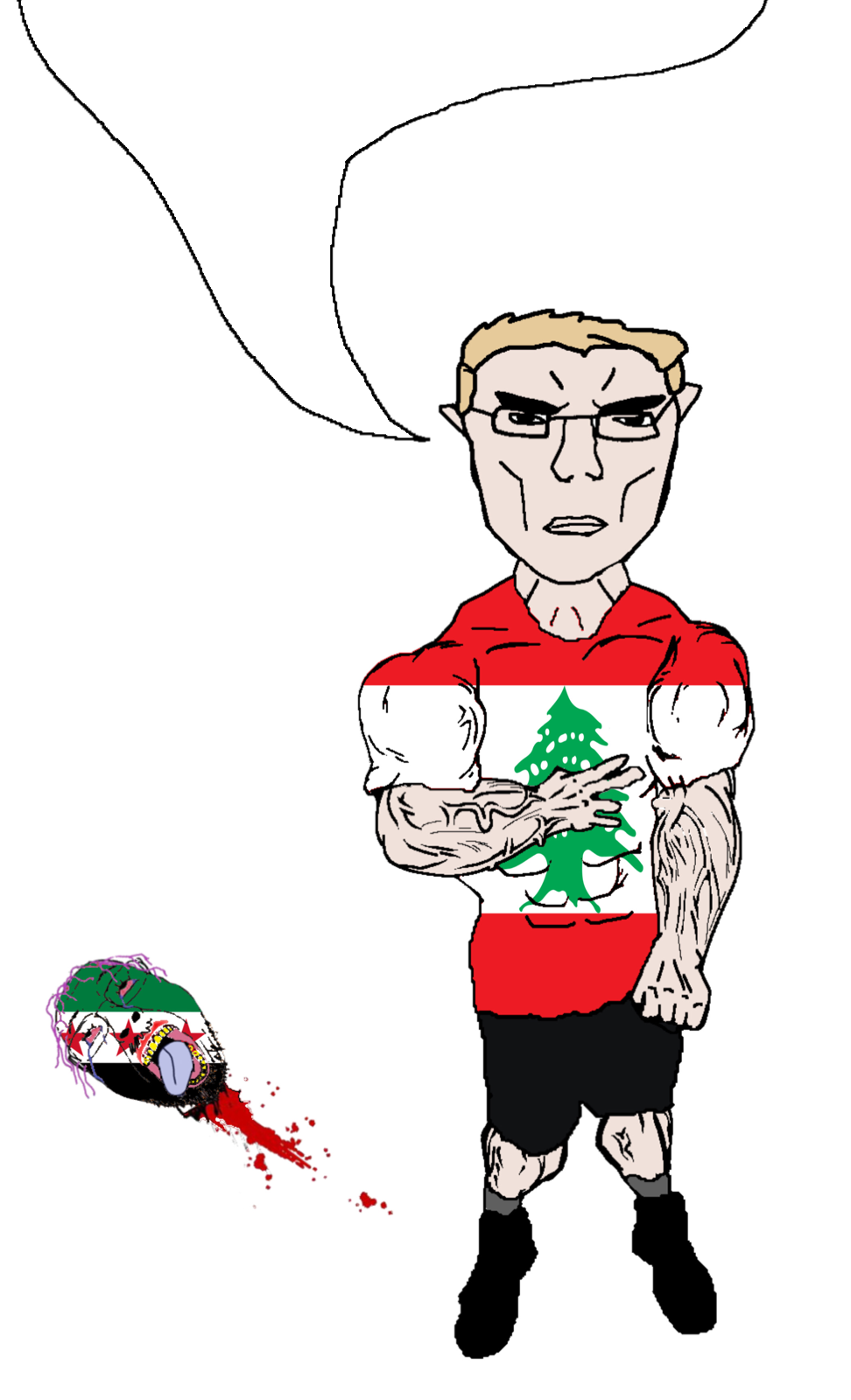 bernd, chudjak, chudjak front, unbotheredchud, 2soyjaks, ack, angry, blood, bloodshot eyes, buff